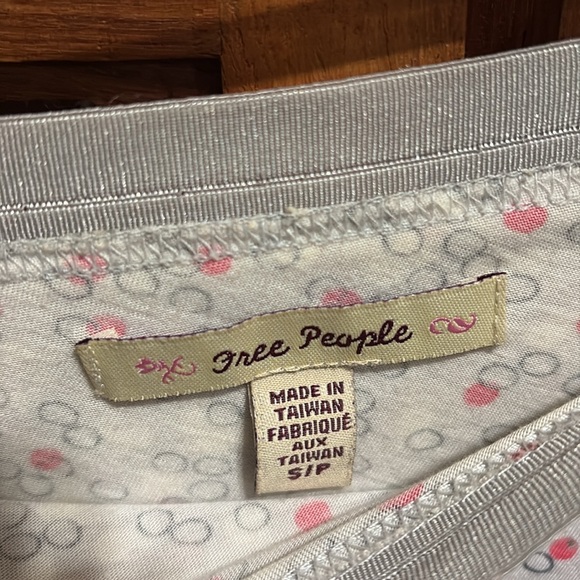 Free People Asymmetrical Knit Skirt with Accent Sheer Insert on Left Side - Picture 4 of 4